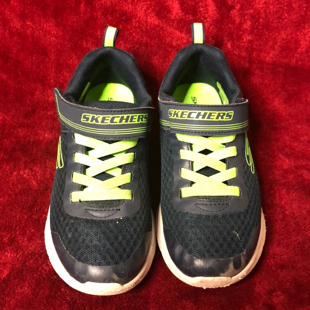 Skechers Blue & Lime Green, size 3 in Boys